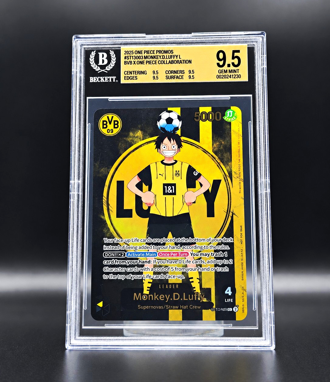 Monkey.D.Luffy (BVB x One Piece Campaign) 2025 One Piece Promo Foil BGS 9.5