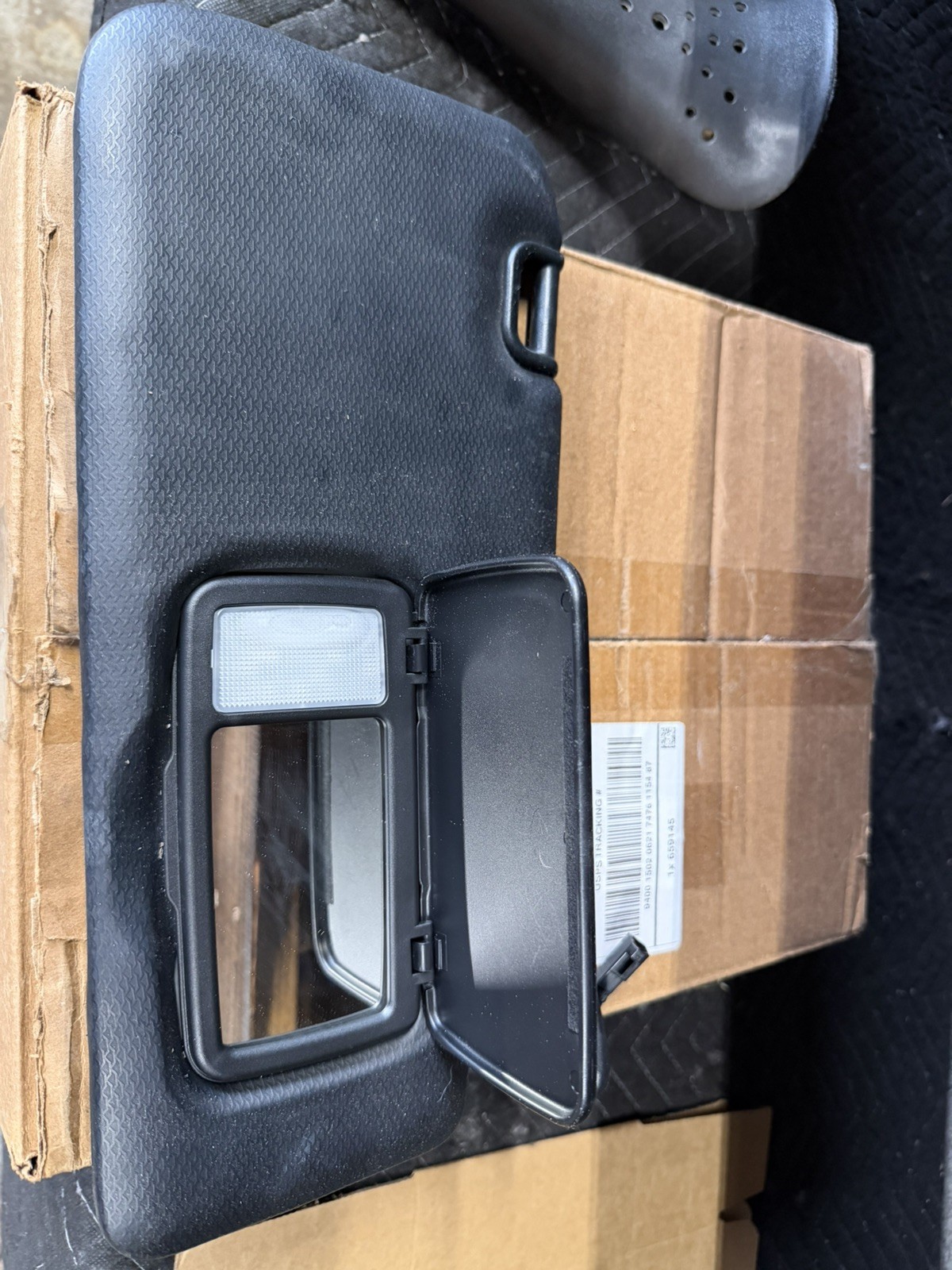 2013-2020 SUBARU BRZ Right Passenger Side Black Sun Visor OEM used 