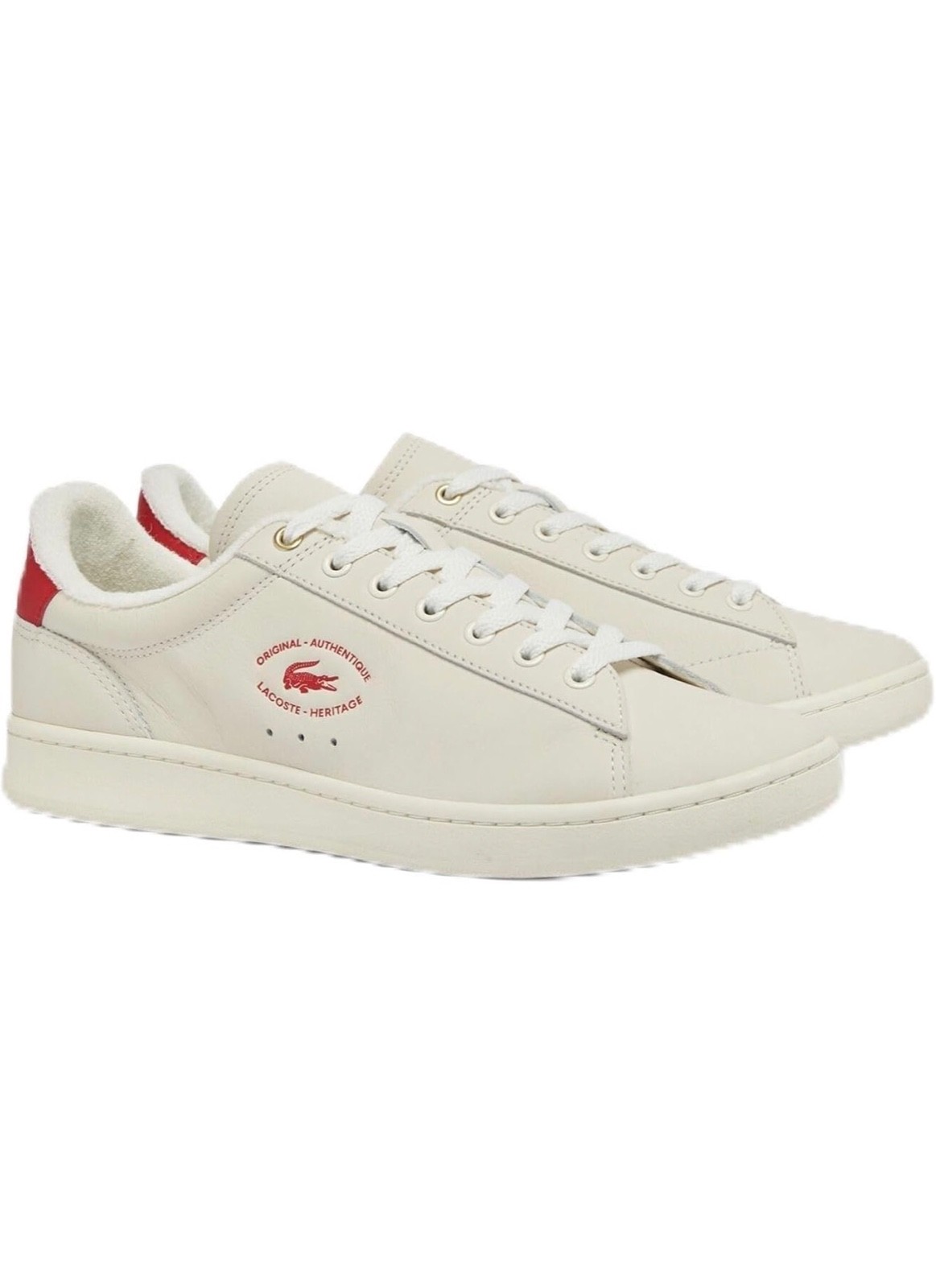 Lacoste Men\'s Carnaby Set Trainers | Off White/Red | Size: 12 M US Lacoste Men\'s Carnaby Set Trainers | Off White/Red | Size: 12 M US