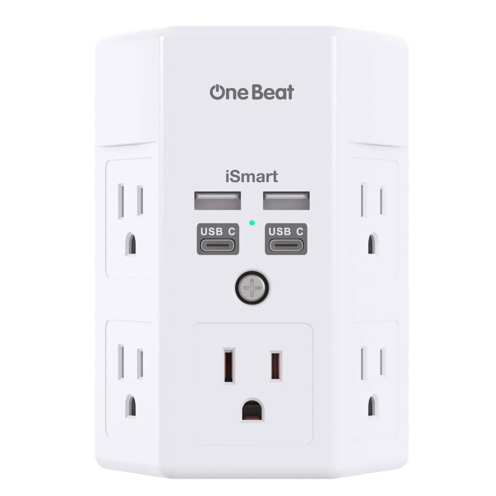 One Beat 1680J 3 Side Power Strip Multi Plug Expander, Surge Protector, 5 Outlet One Beat 1680J 3 Side Power Strip Multi Plug Expander, Surge Protector, 5 Outlet