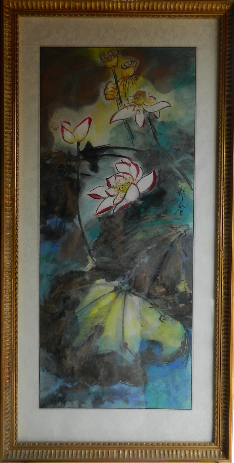 Fine Art, signed original Chinese Brush painting, framed \