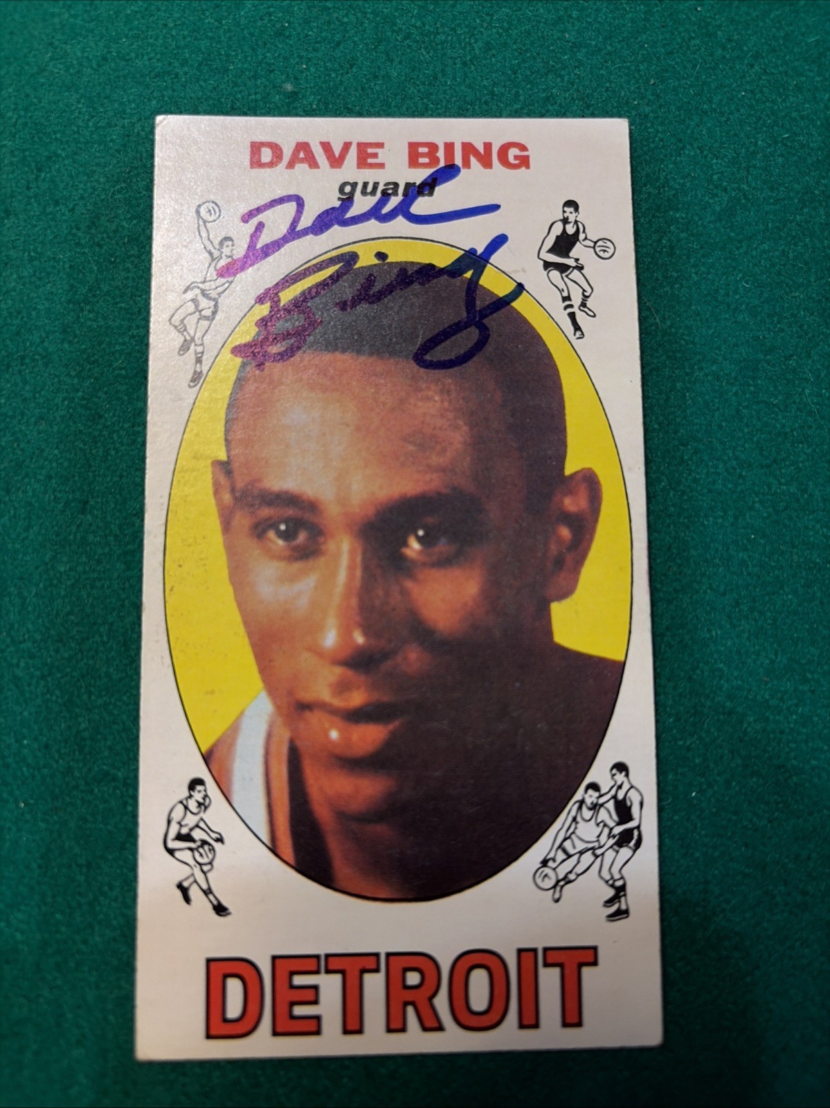 1969-70 Topps Dave Bing Rookie Autographed Auto Signed Detroit Pistons HOF