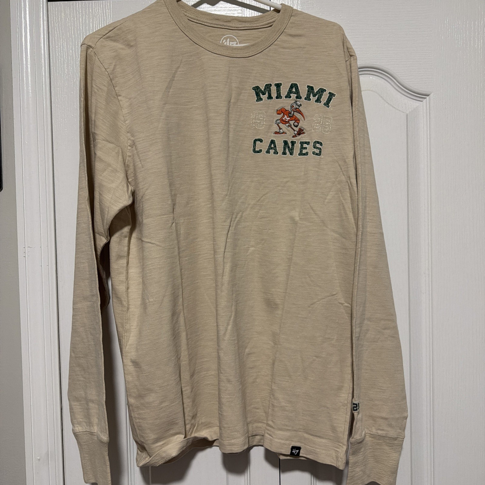 Miami Hurricanes Vintage Egremont Well Worn 47 Heavy Slub Long Sleeve TEE