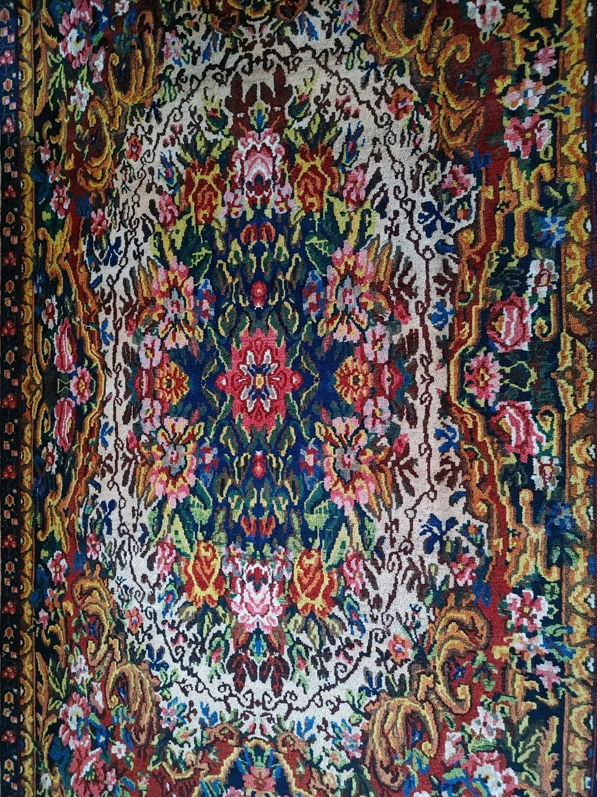 Large Genuine Handmade Middle Eastern Rug Baktiary Golfarang 135 X 85 Inch 