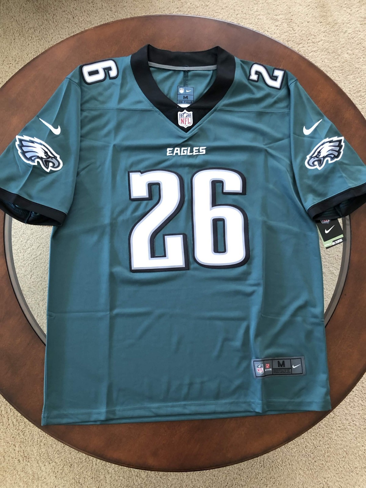 sNWT Saquon Barkley Eagles Men's XL Dark Green Jersey Stitched #26