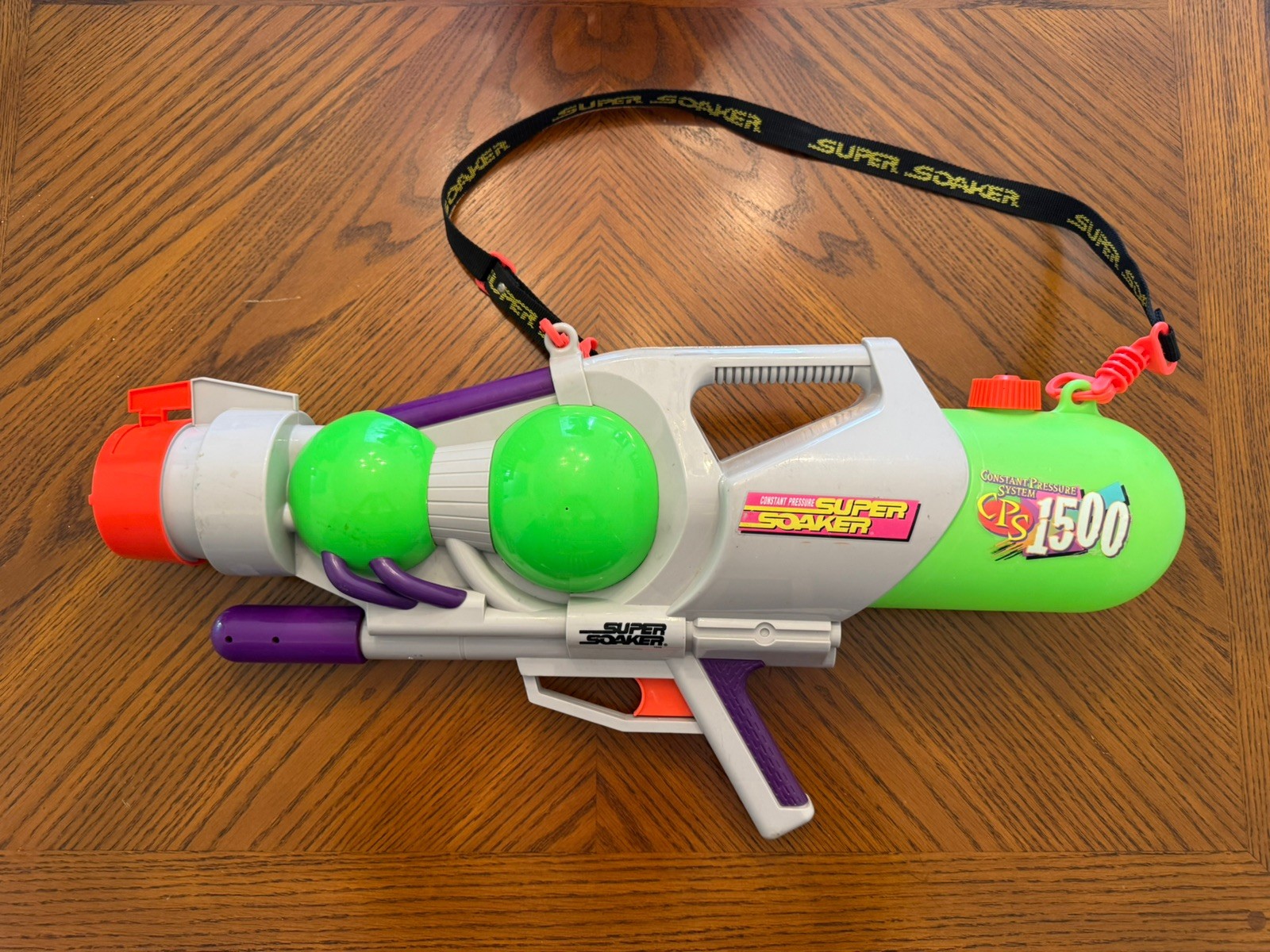 Vintage 1997 Larami Super Soaker CPS 1500 Water Gun Original Strap-Clean Works Vintage 1997 Larami Super Soaker CPS 1500 Water Gun Original Strap-Clean Works