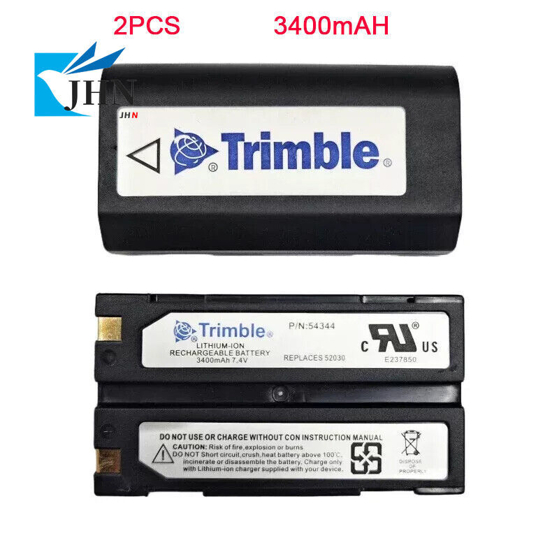 2 pcs 3400mAh 7.4V Battery 54344 for Trimble 5700 5800 R8 R7 High Quality