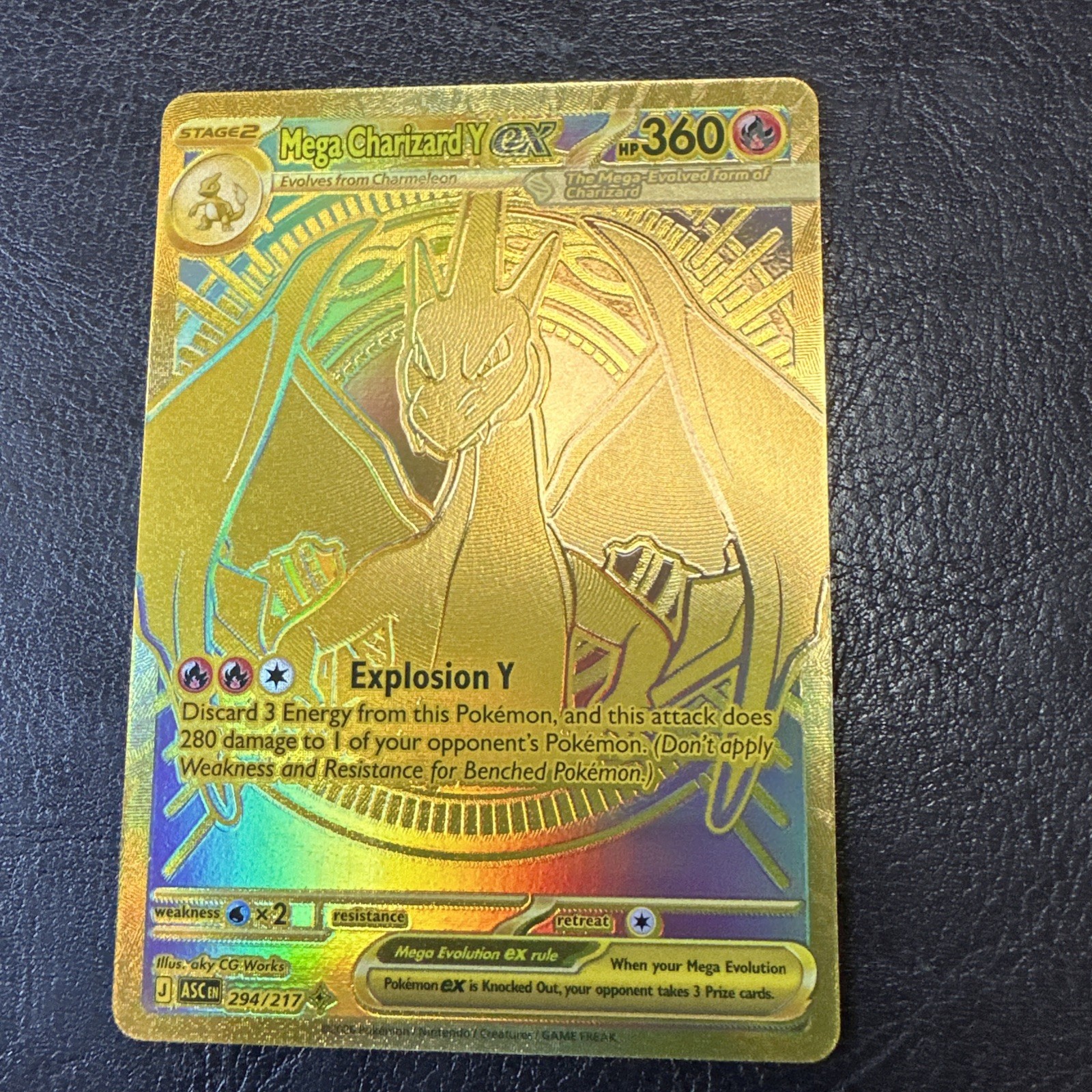 Mega Charizard Y EX 294/217 Mega Hyper Rare, Ascended Heroes, Pokemon TCG (NM)