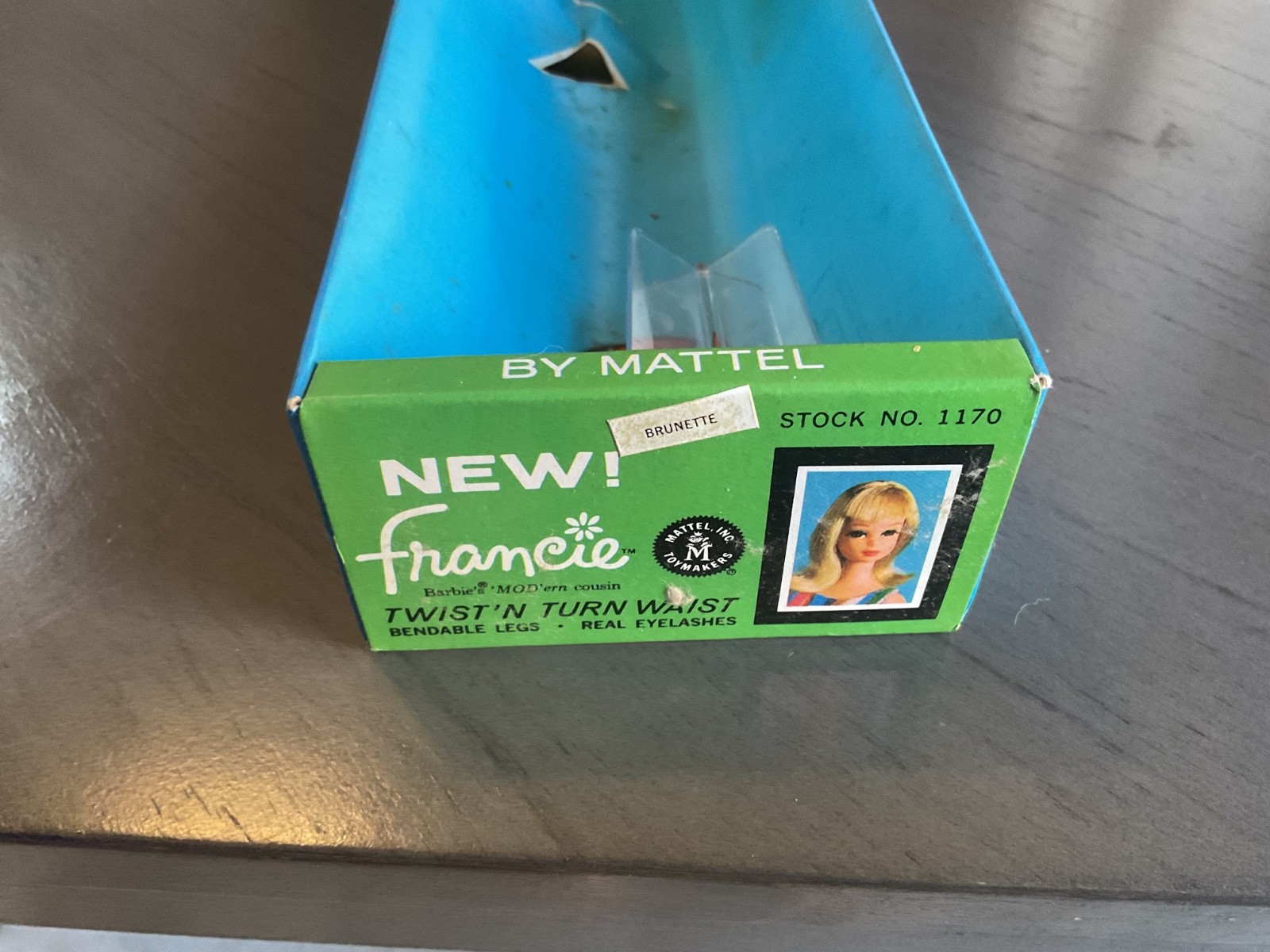 VTG Francie Doll 1170 Twist N Turn Brunette Box With stand and booklet