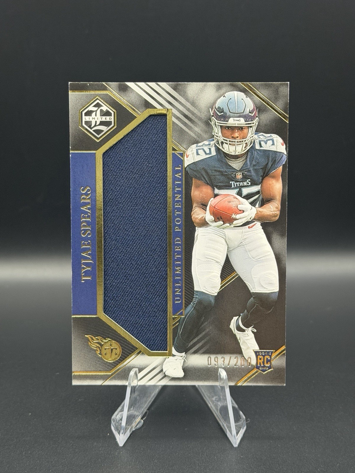 Panini 2023 Limited Tyjae Spears Titans Unlimited Potential RC MEM #LP-TS /200