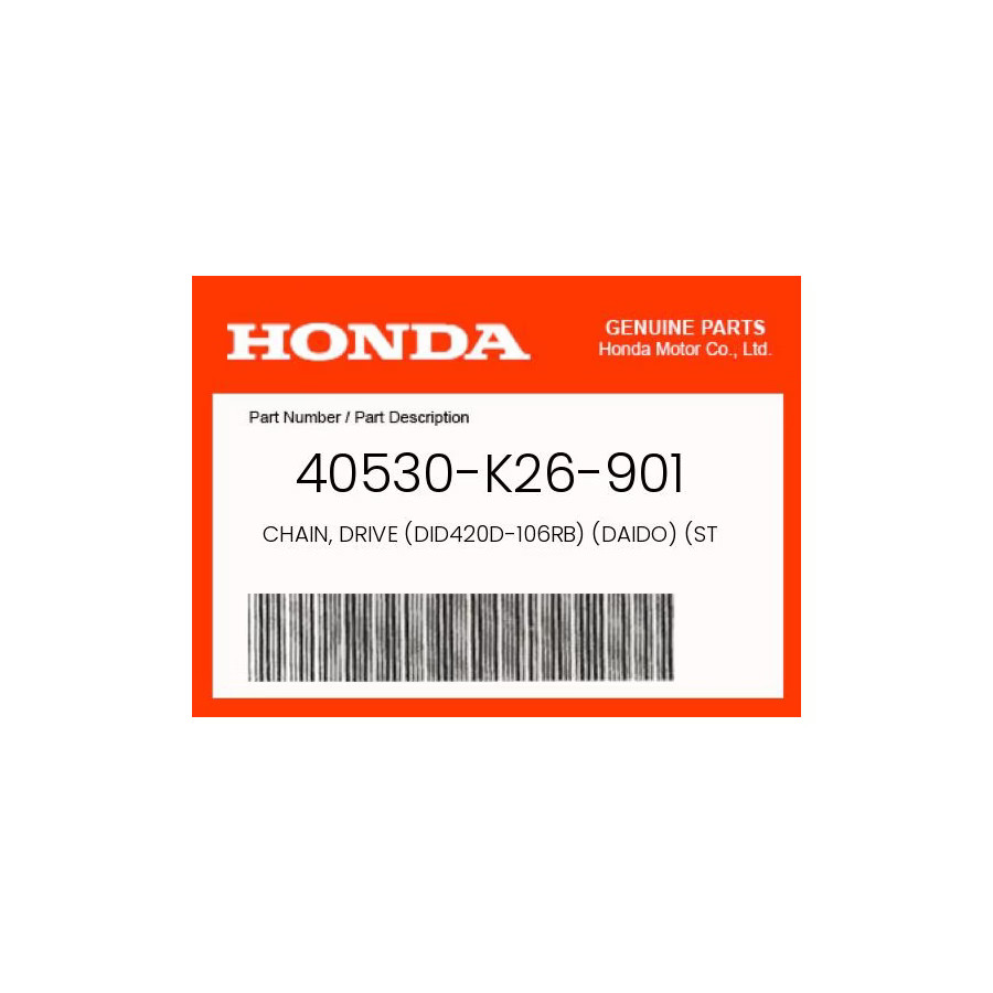 Honda Genuine Chain, Drive (Did420D-106Rb) (Daido) (Standard Link 106L) -