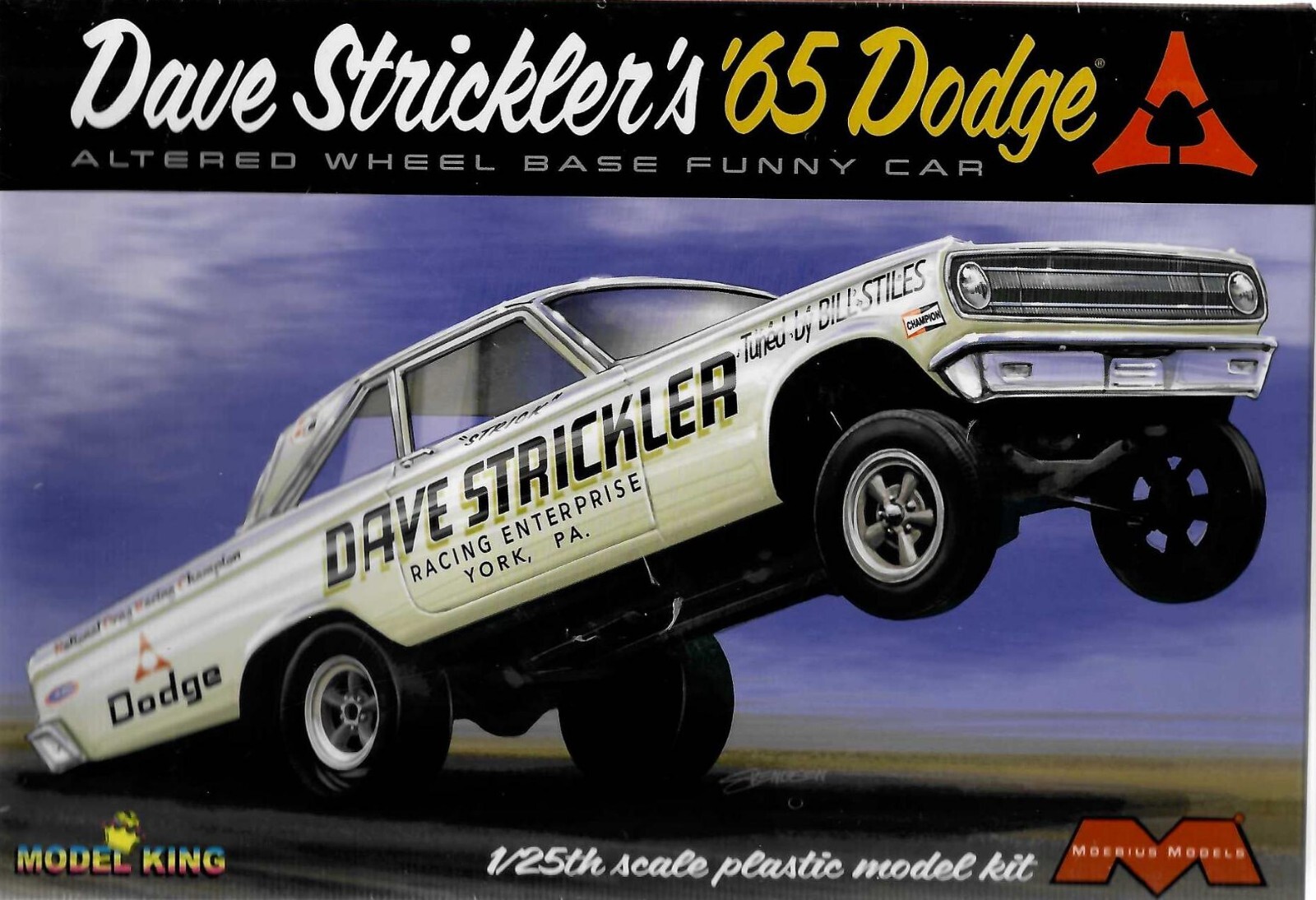 Moebius 2451 Dave Strickler's '65 Dodge Altered Wheel Base F/C 1/25 model kit Moebius 2451 Dave Strickler's '65 Dodge Altered Wheel Base F/C 1/25 model kit