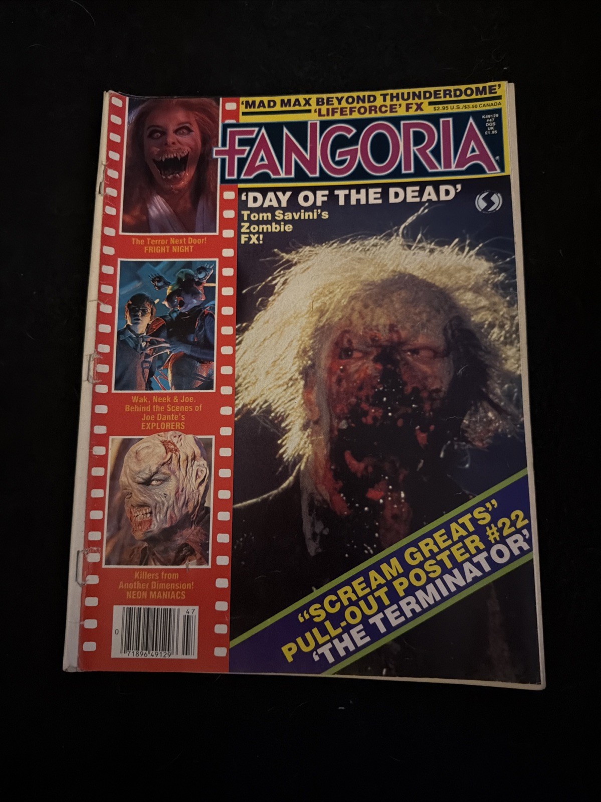 1985 Fangoria Magazine # 47 Day Of The Dead Fright Night Neon Maniacs