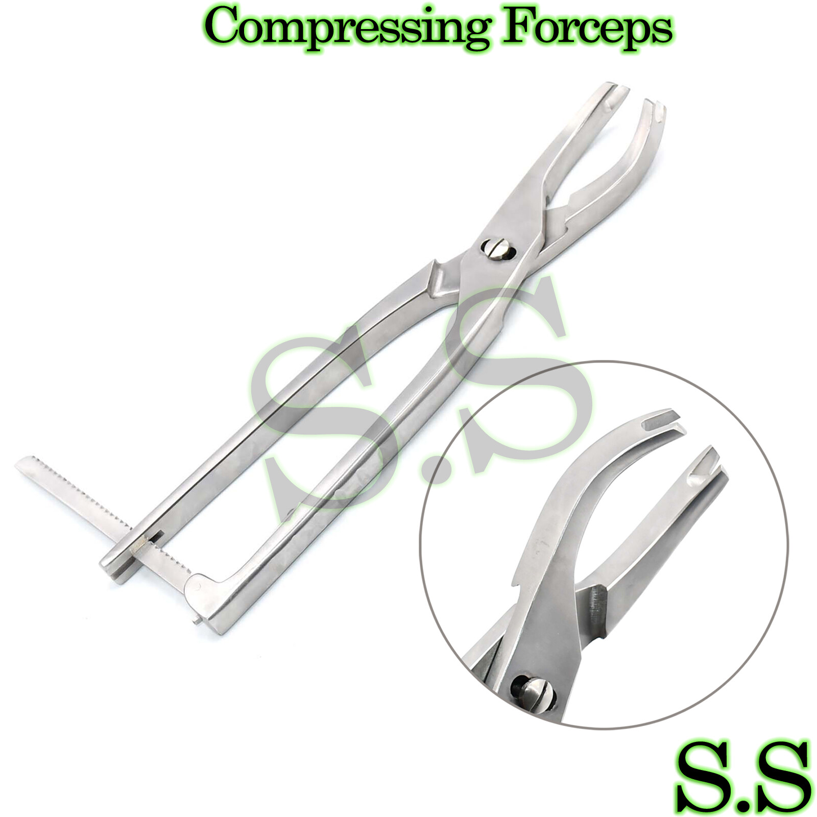 Compressing Forceps Adjustable locking For Screws And Rods A+ Quality OP-013