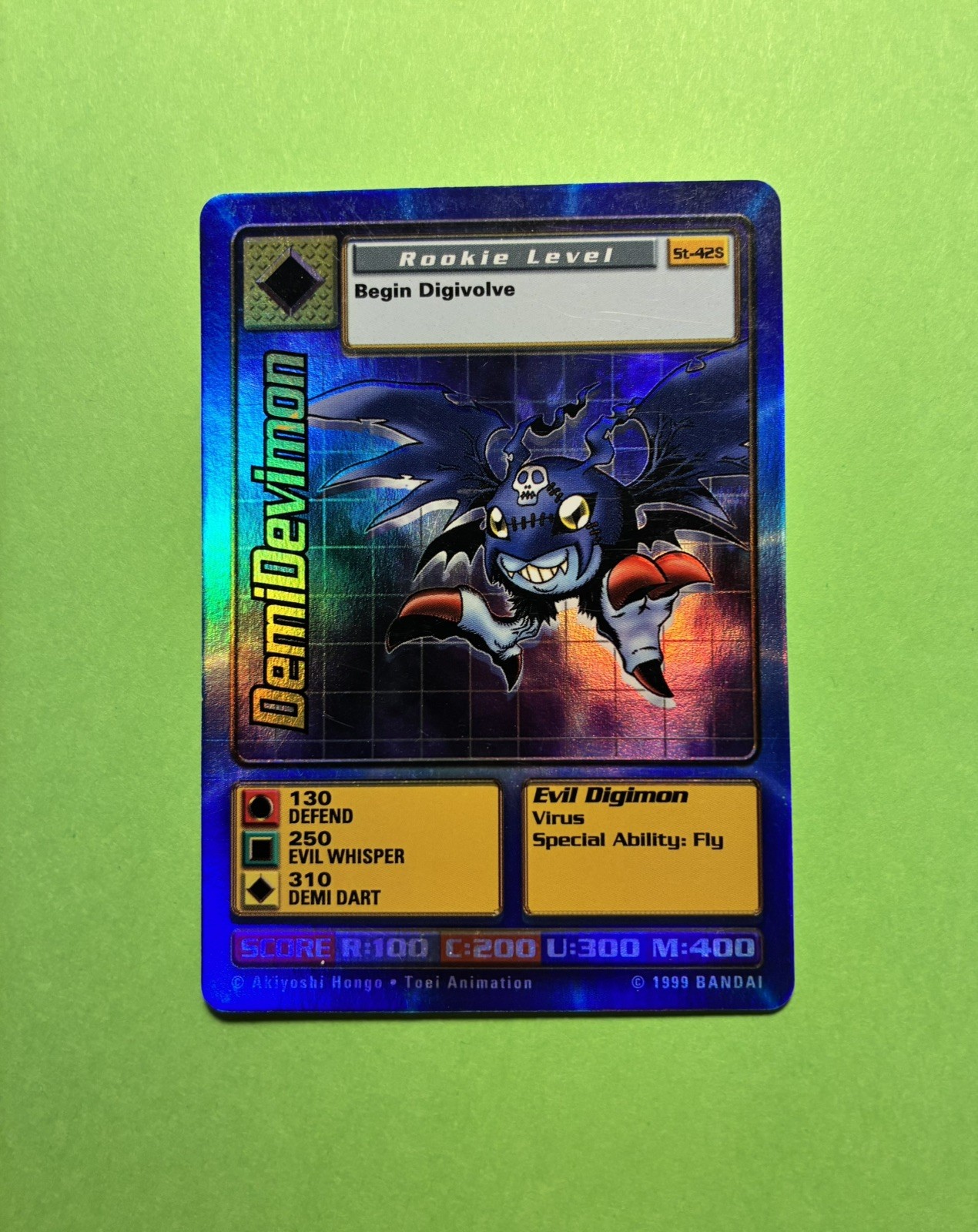 Digimon DemiDevimon Chase Holo St-42S 1999 Bandai Digi Battle Card