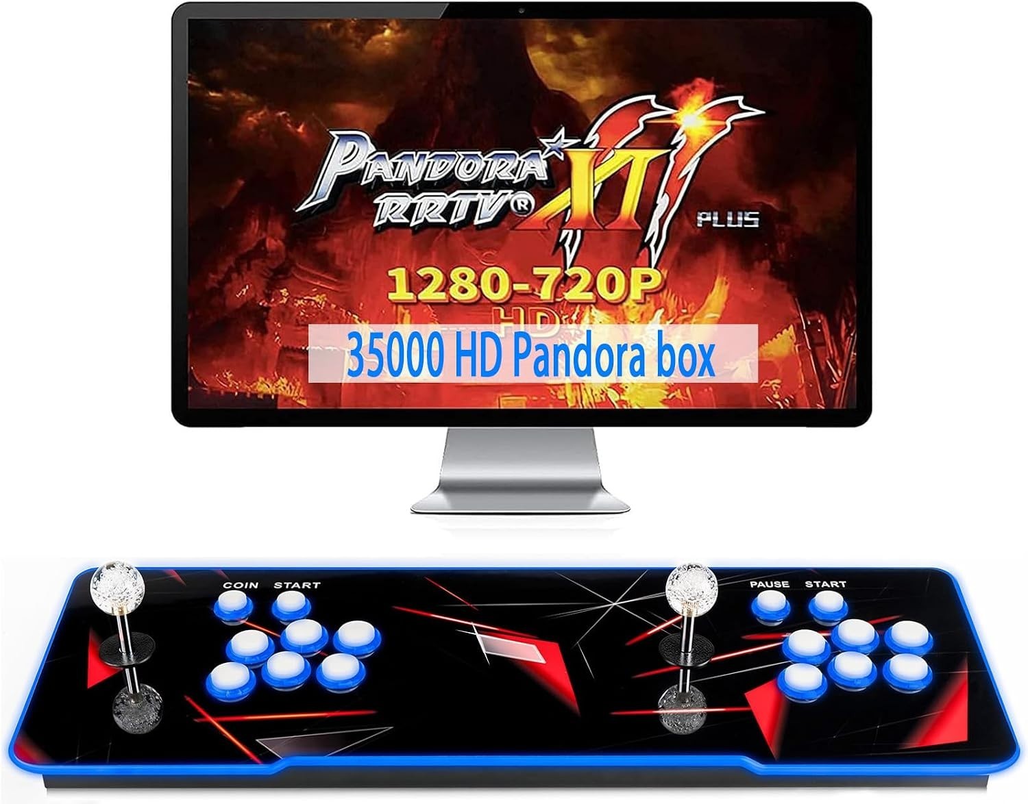 35000 Games in 1: Retro Pandoras Box Arcade Console for 2-4 Players, 3D Support 35000 Games in 1: Retro Pandoras Box Arcade Console for 2-4 Players, 3D Support