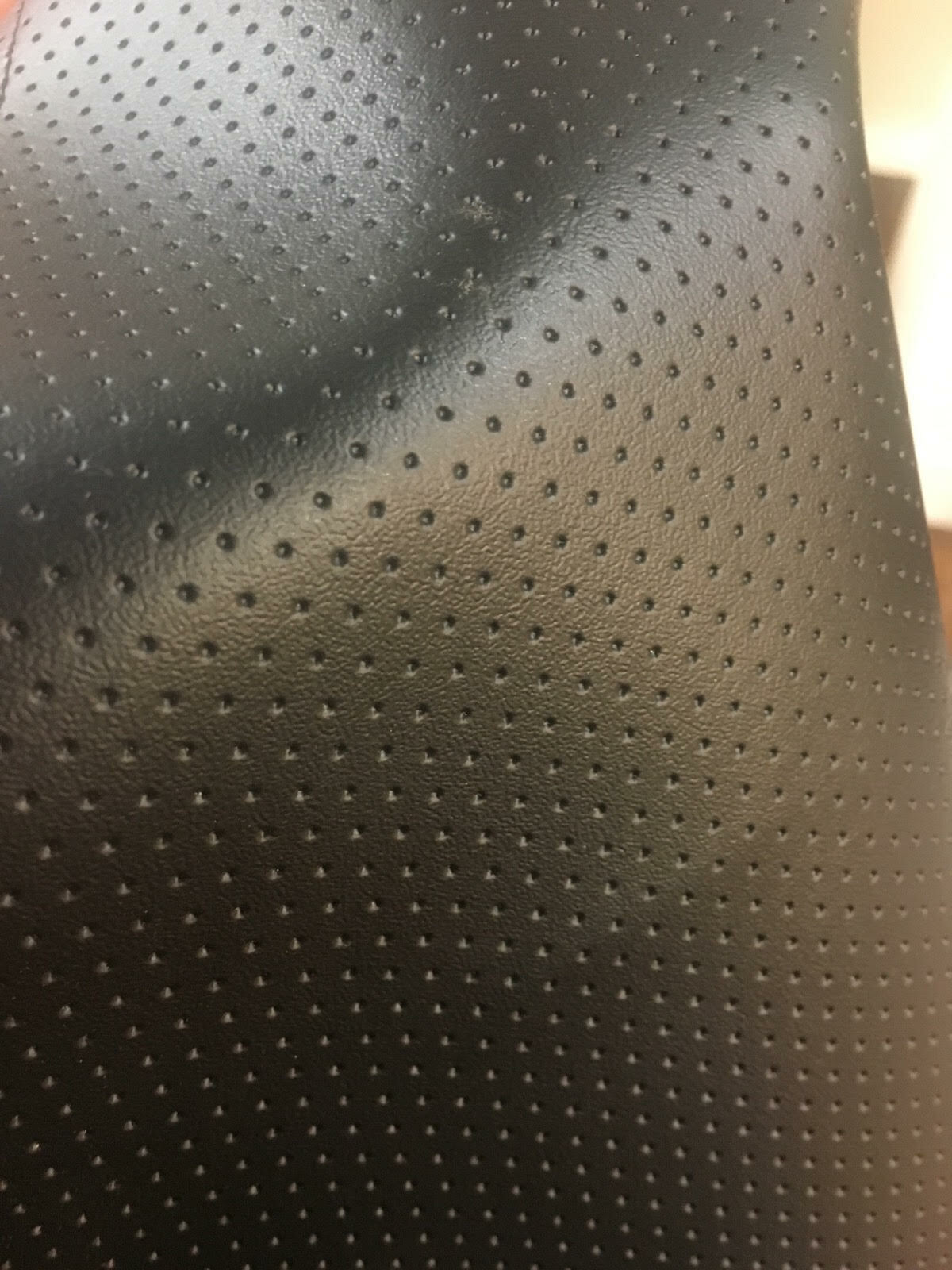  SEMI PERFORATED BLACK faux leather vinyl commercial grade upholstery 54