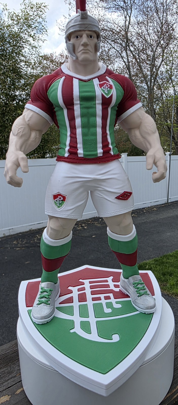 Fluminense Mascot 3D Printed Statue - Soccer Fan Collectible Figure - Brazil 