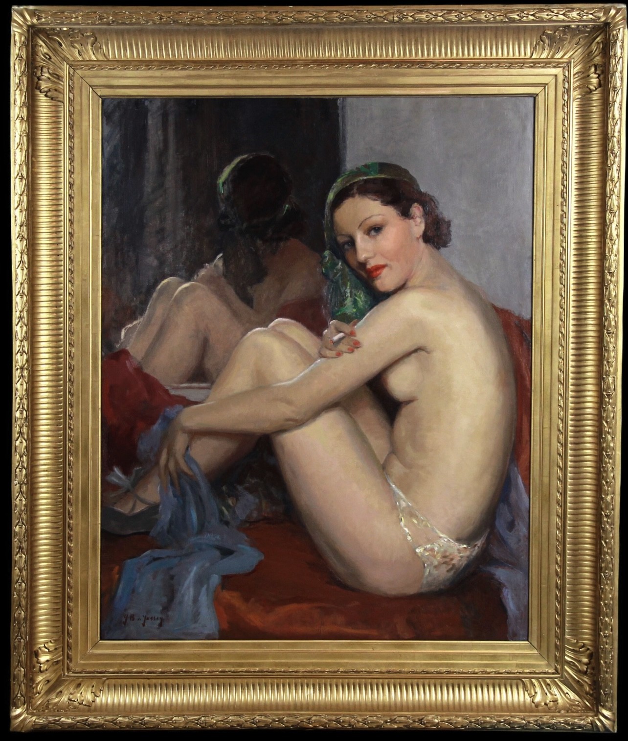 Hand Painted Classical Oil Painting Female Women Nude Canvas Art Antique Style