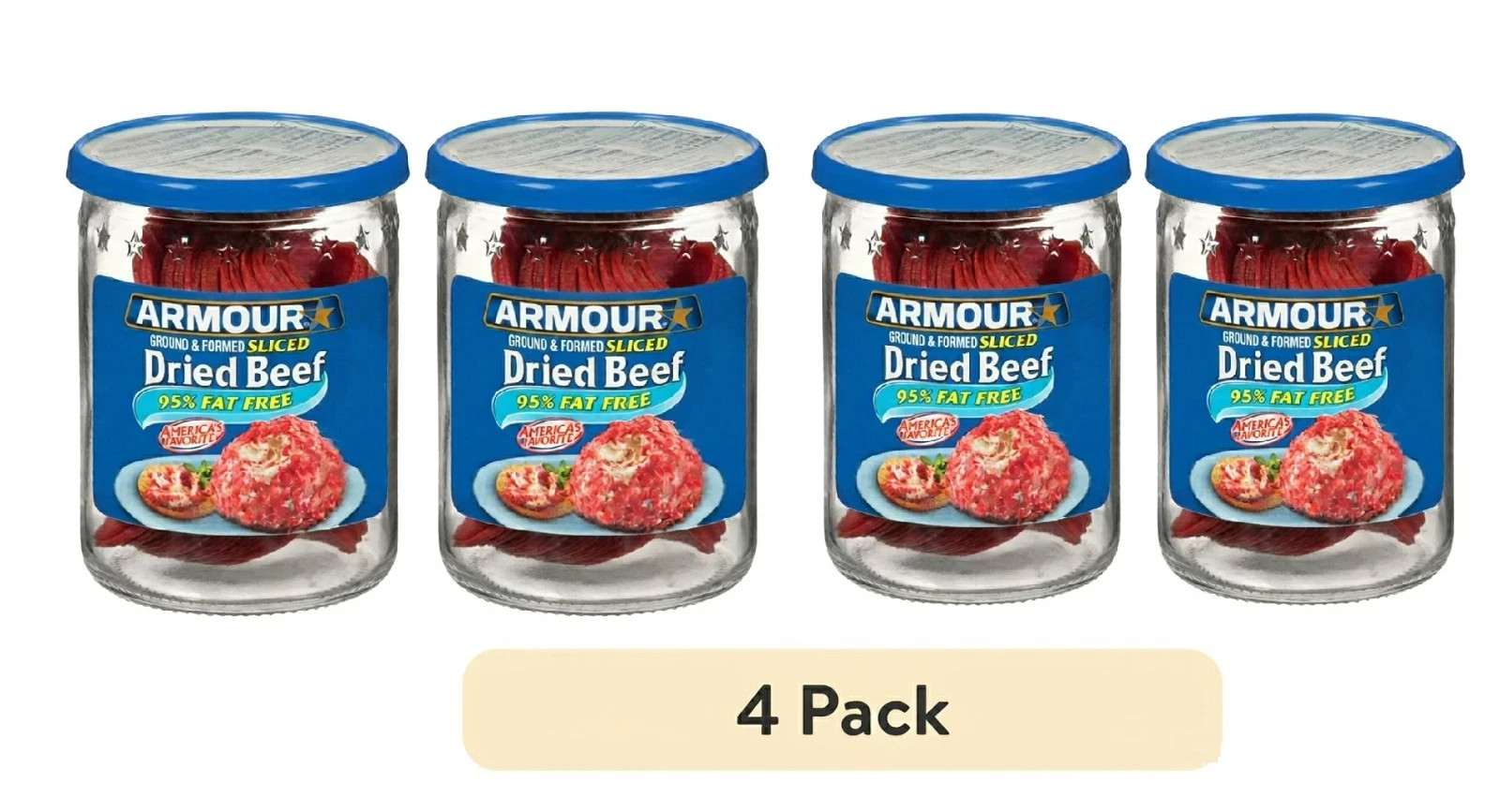 (4 pack) Armour Star Sliced Dried Beef, Jarred Meat, 2.25 oz. (4 pack) Armour Star Sliced Dried Beef, Jarred Meat, 2.25 oz.