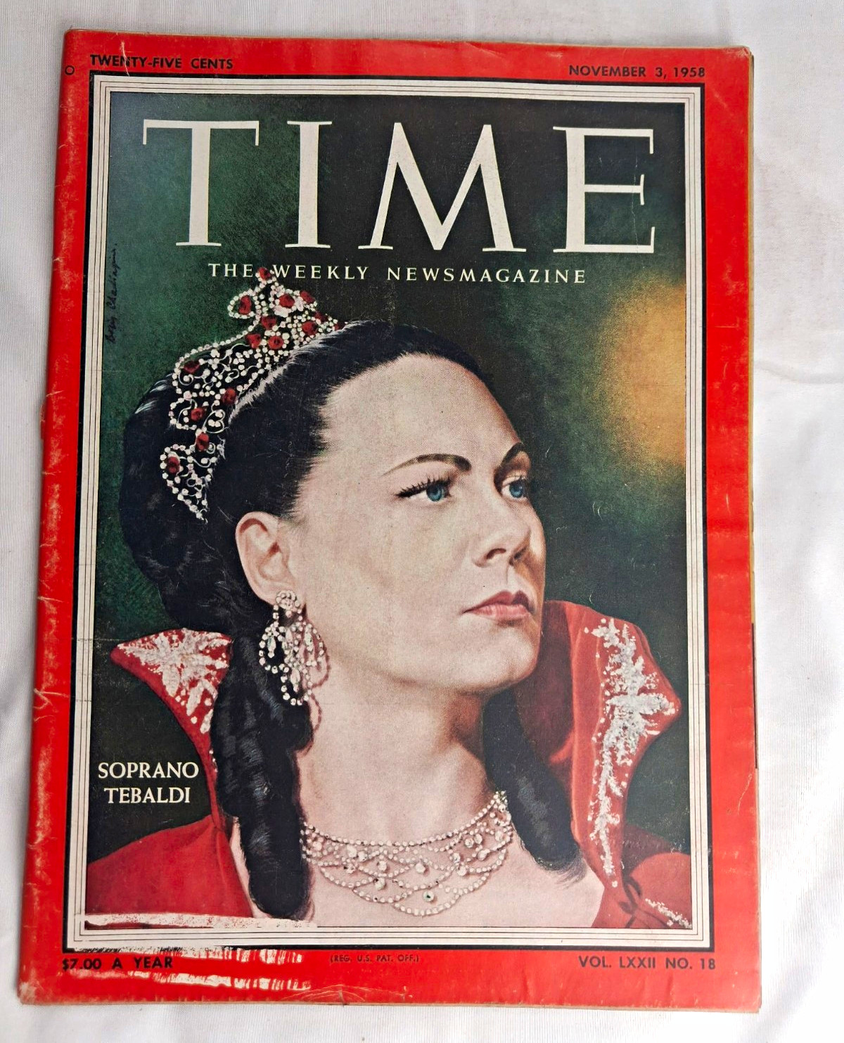 Vtg Time Magazine November 3 1958 Vol. LXXII No. 18 Soprano Tebaldi Vtg Time Magazine November 3 1958 Vol. LXXII No. 18 Soprano Tebaldi