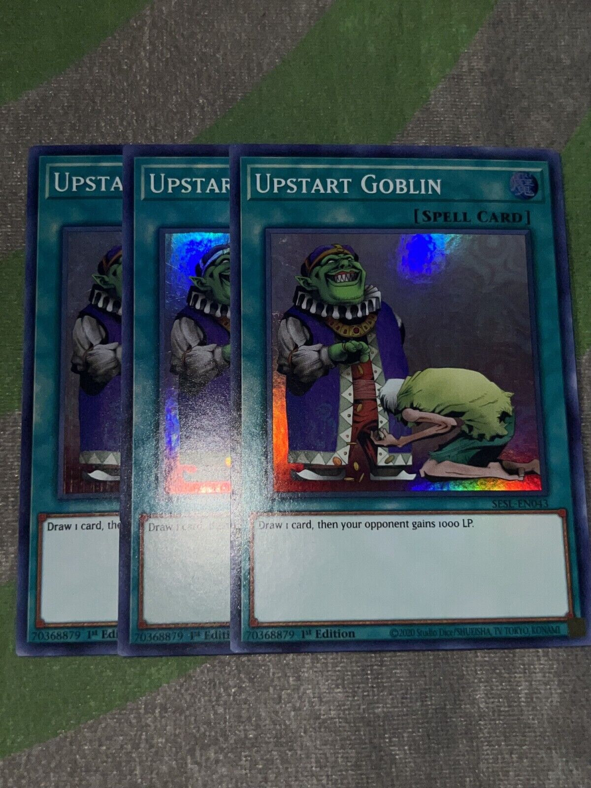 Yugioh 1x Super Upstart Goblin SESL-EN043 *Hot* + Bonus