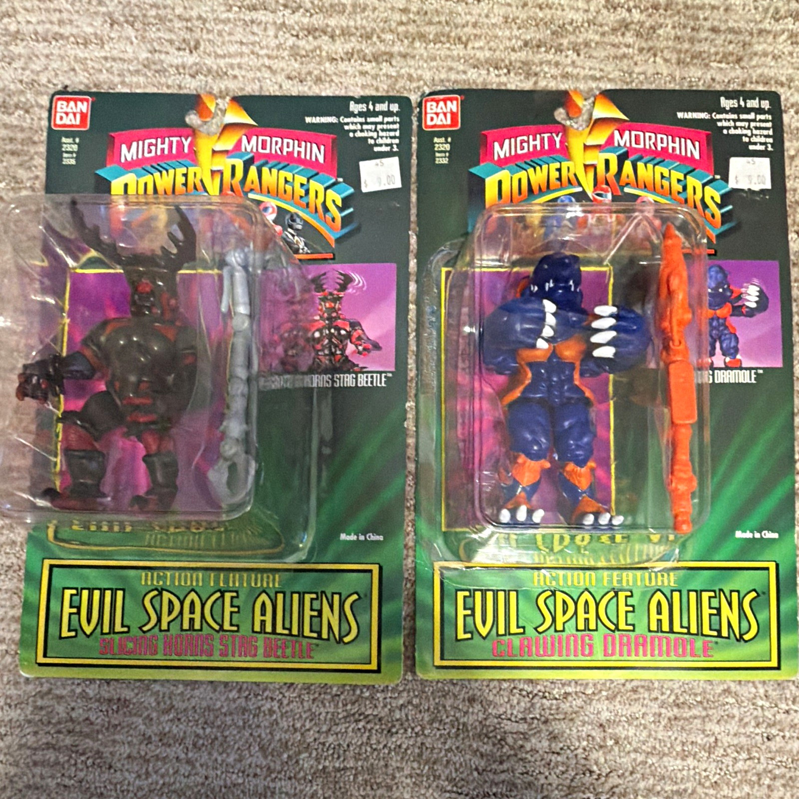 Bandai Mighty Morphin Power Rangers Evil Space Aliens Boxed Figure Set