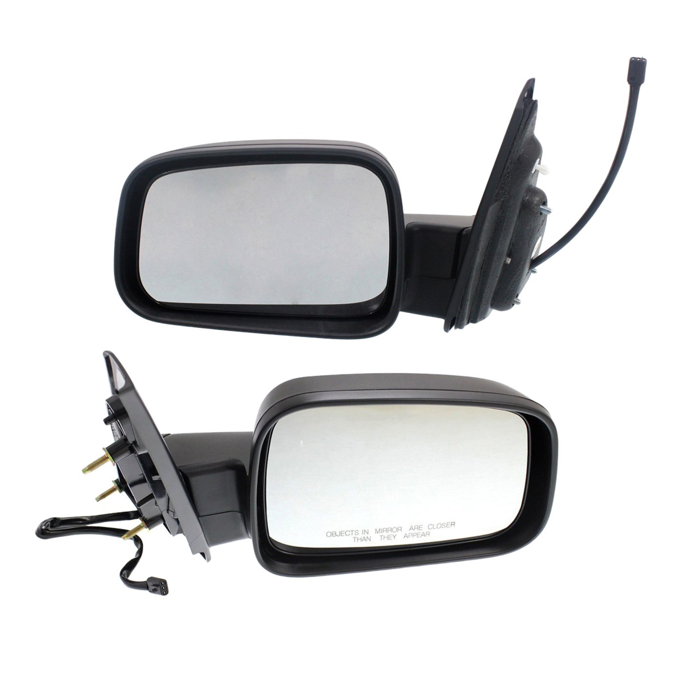 Power Mirror Set Of 2 For 2006-2011 Chevrolet HHR Textured Black OE Replacement