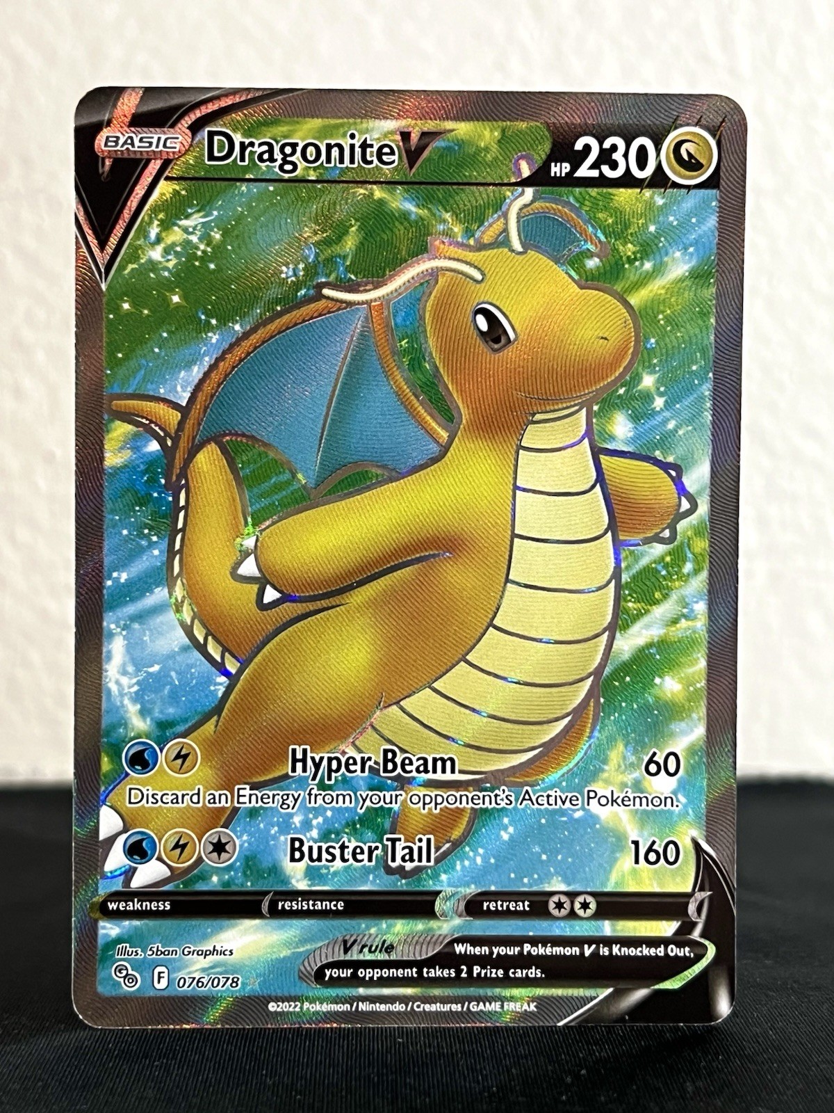 Dragonite V 076/078 Full Art Ultra Rare Pokémon GO Holo NM