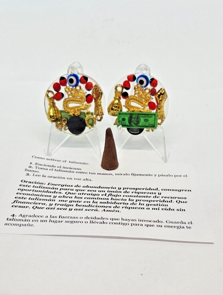 AMULETO PODEROSO ATRAE DINERO BUENA SUERTE ENERGIAS POSITIVAS FORTUNA 1PC