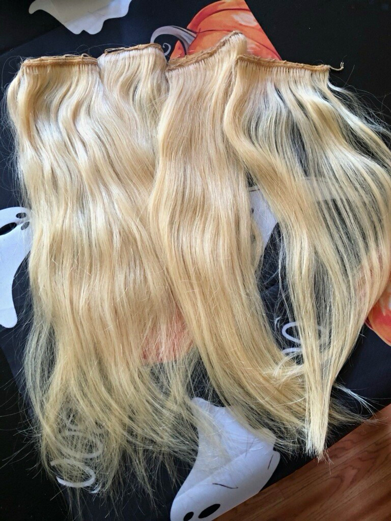 Light Blond Synthetic Weft Hair Extension 20in Body Wave Wavy for Women Light Blond Synthetic Weft Hair Extension 20in Body Wave Wavy for Women