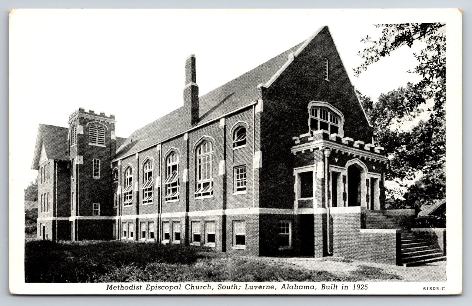 Luverne Alabama Methodist Episcopal Church South Curt Teich Postcard Luverne Alabama Methodist Episcopal Church South Curt Teich Postcard