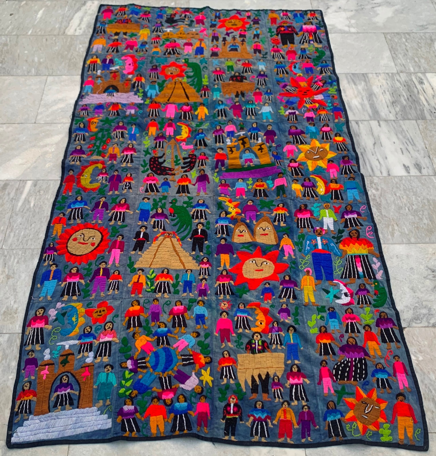 Antique Handmade Quilt Amazing Patchwork Indian Hand Stitched Ralli 4x7 ft