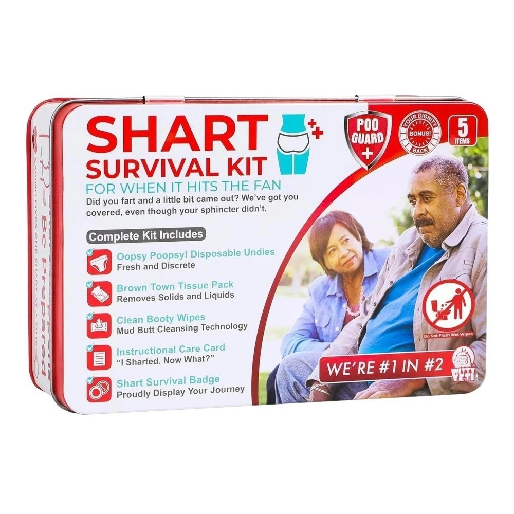 Funny Shart Survival Kit by Witty Yeti. Ultimate Poop Prank Gag Gift April Fools