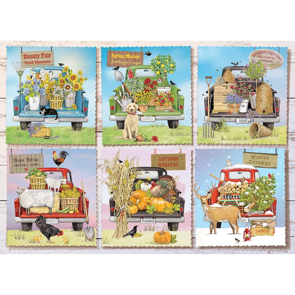 Cobble Hill Farmer Market Trucks Jigsaw Puzzle Cobble Hill Farmer Market Trucks Jigsaw Puzzle