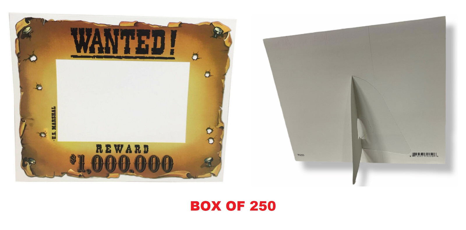 Wanted Reward $1,000,000 4x6 inches Picture Frame (BOX OF 250 )