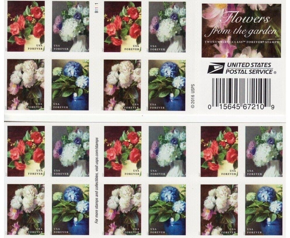 USPS Flowers From Garden 2016 ⁵ Booklets 100 Stamps MNH Self-Adhesive Postage