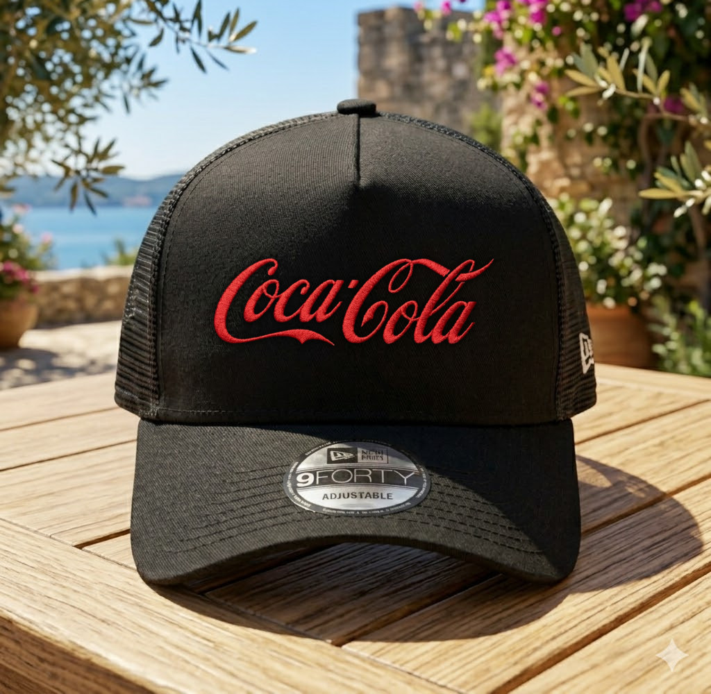 Coca-Cola Classic Logo Trucker Hat Embroidered Mesh Adjustable Cap