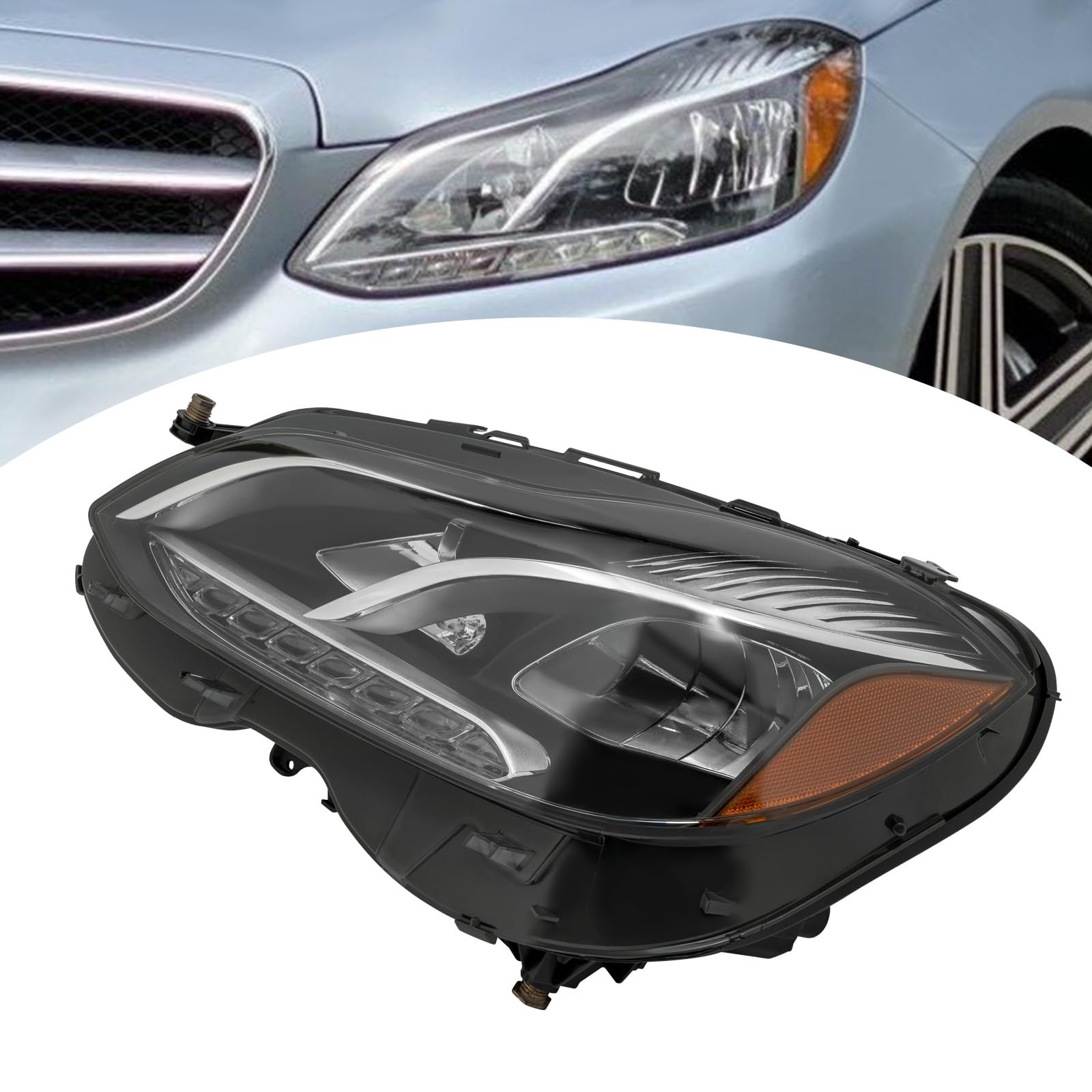 For 2014-2016 Mercedes E-Class W212 LED DRL Headlight Driver Side 2128202239