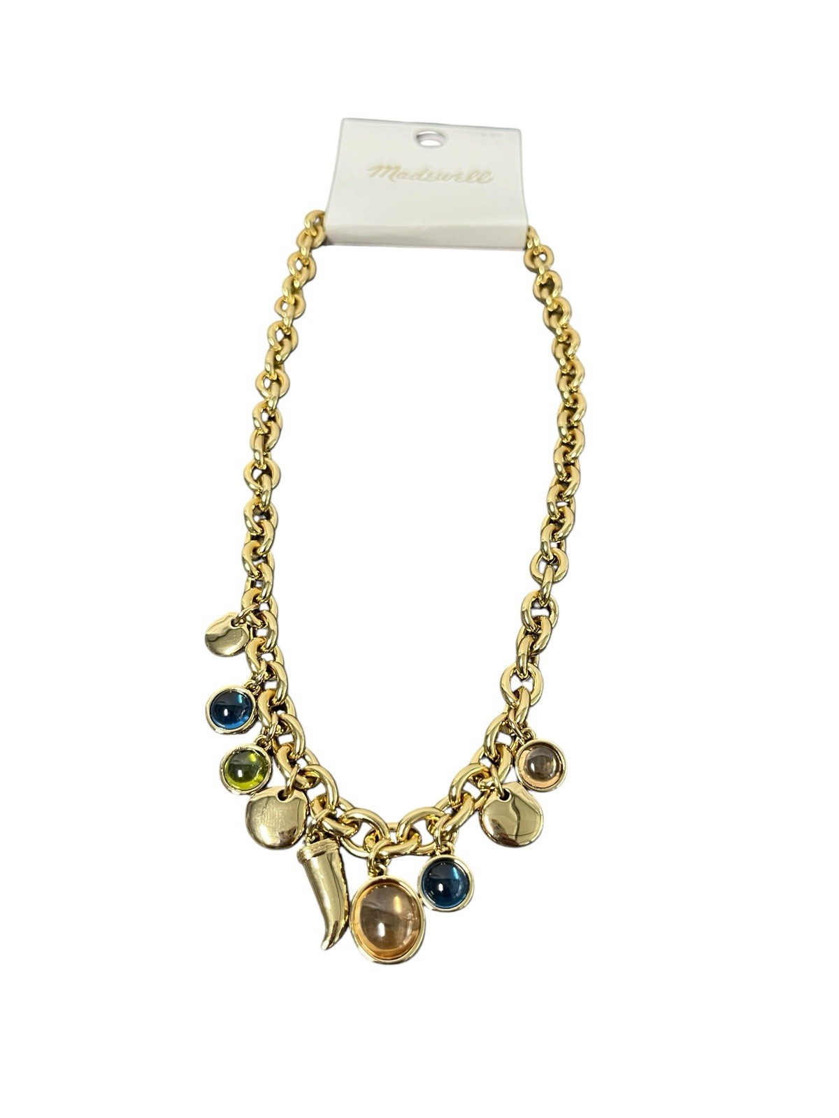 Madewell Semi Precious Stones Gold Chain Minimalist Boho Women’s Necklace New