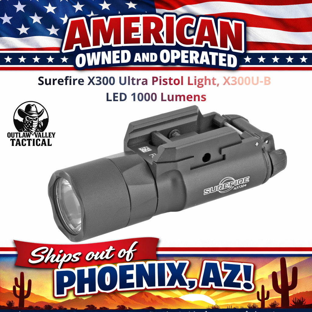 Surefire X300 Ultra Pistol Light, X300U-B LED 1000 Lumens - Black Surefire X300 Ultra Pistol Light, X300U-B LED 1000 Lumens - Black