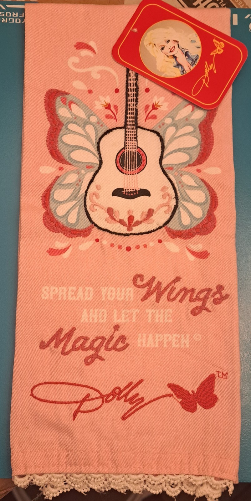 🦋RARE Dolly Parton Wildflower & Butterfly Collection Kitchen Towel 🦋RARE Dolly Parton Wildflower & Butterfly Collection Kitchen Towel