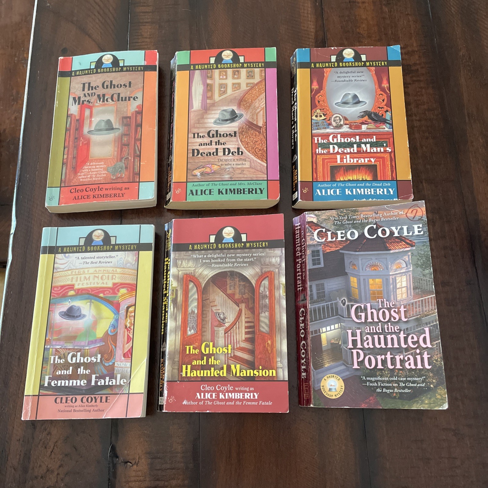 Lot of 6 Haunted Bookshop Mysteries Alice Kimberly Cleo Coyle Books 1-5 & 7