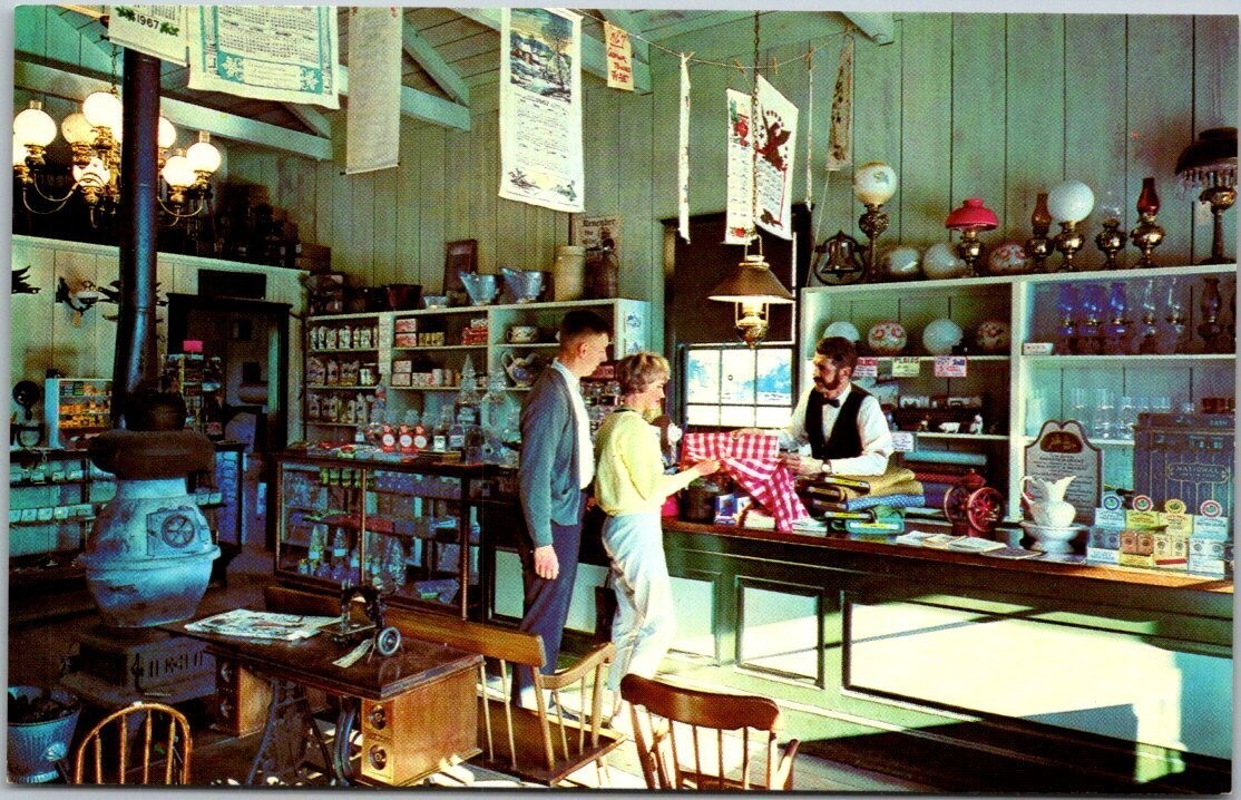 Roaring Camp General Store Santa Cruz California VTG Chrome Postcard A26 Roaring Camp General Store Santa Cruz California VTG Chrome Postcard A26