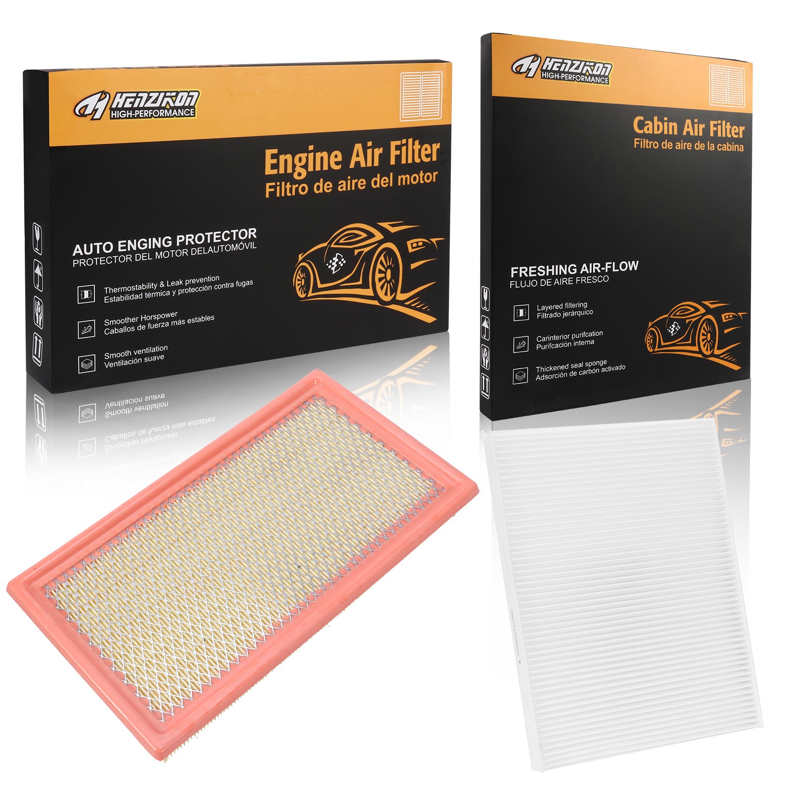 Combo Set Engine Cabin Air Filter for FORD EXPLORER 2012- 2015 L4 2.0L 2.3L 3.5L