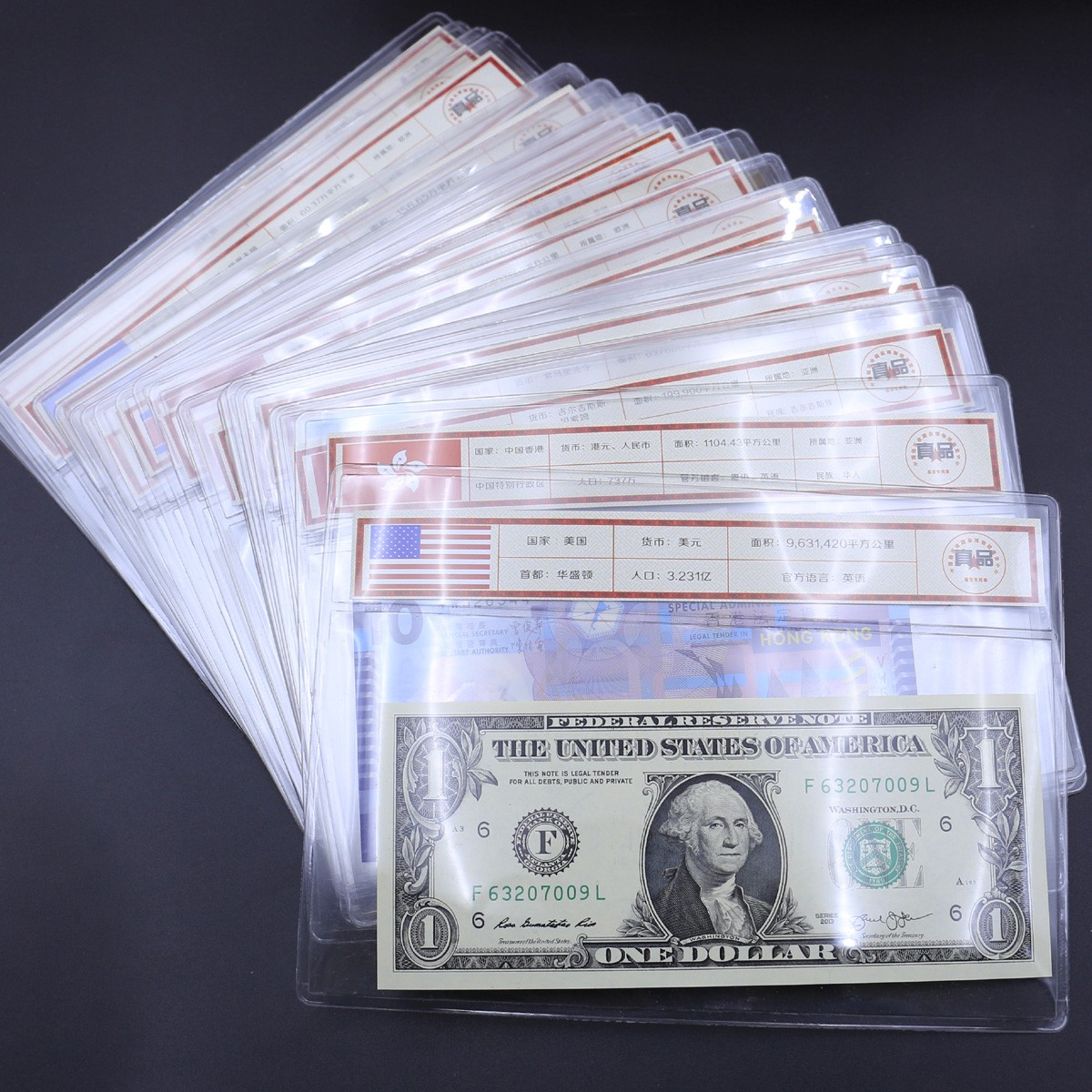28 Different Graded banknotes From World 28 Countries Paper Money Collection UNC