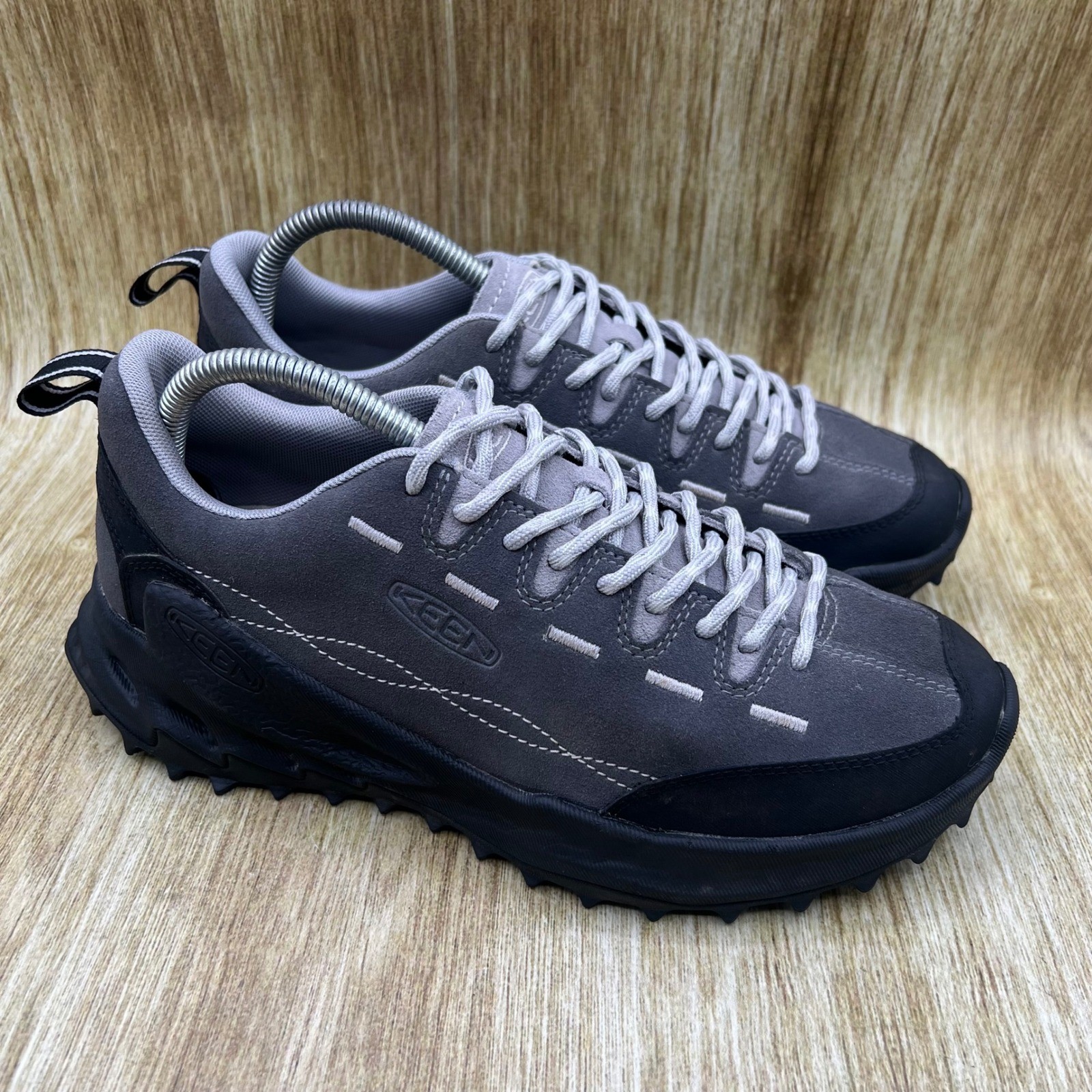 KEEN Jasper Zionic Hiking Shoes Men\'s Size 7.5 Grey Suede Low Sneakers 1031092