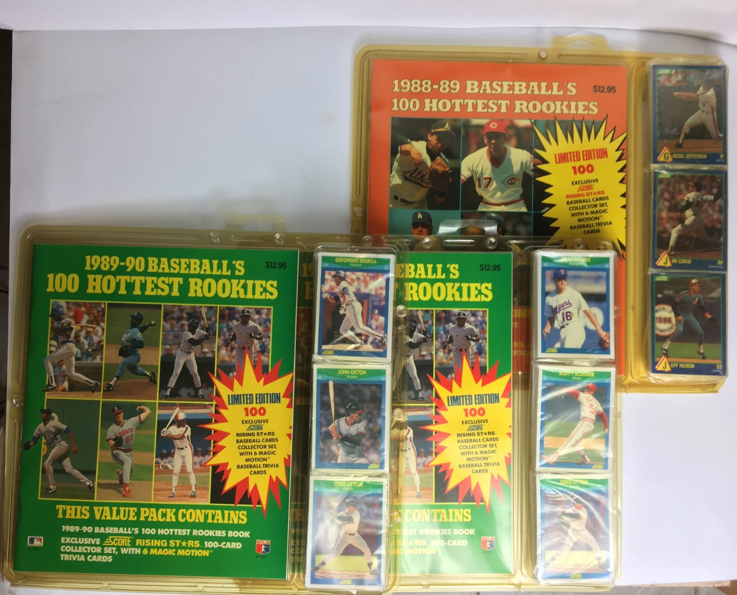 (2x) 1989-90 Baseball\'s 100 Hottest Rookies, 1988-89 Rookies Griffey Jr,