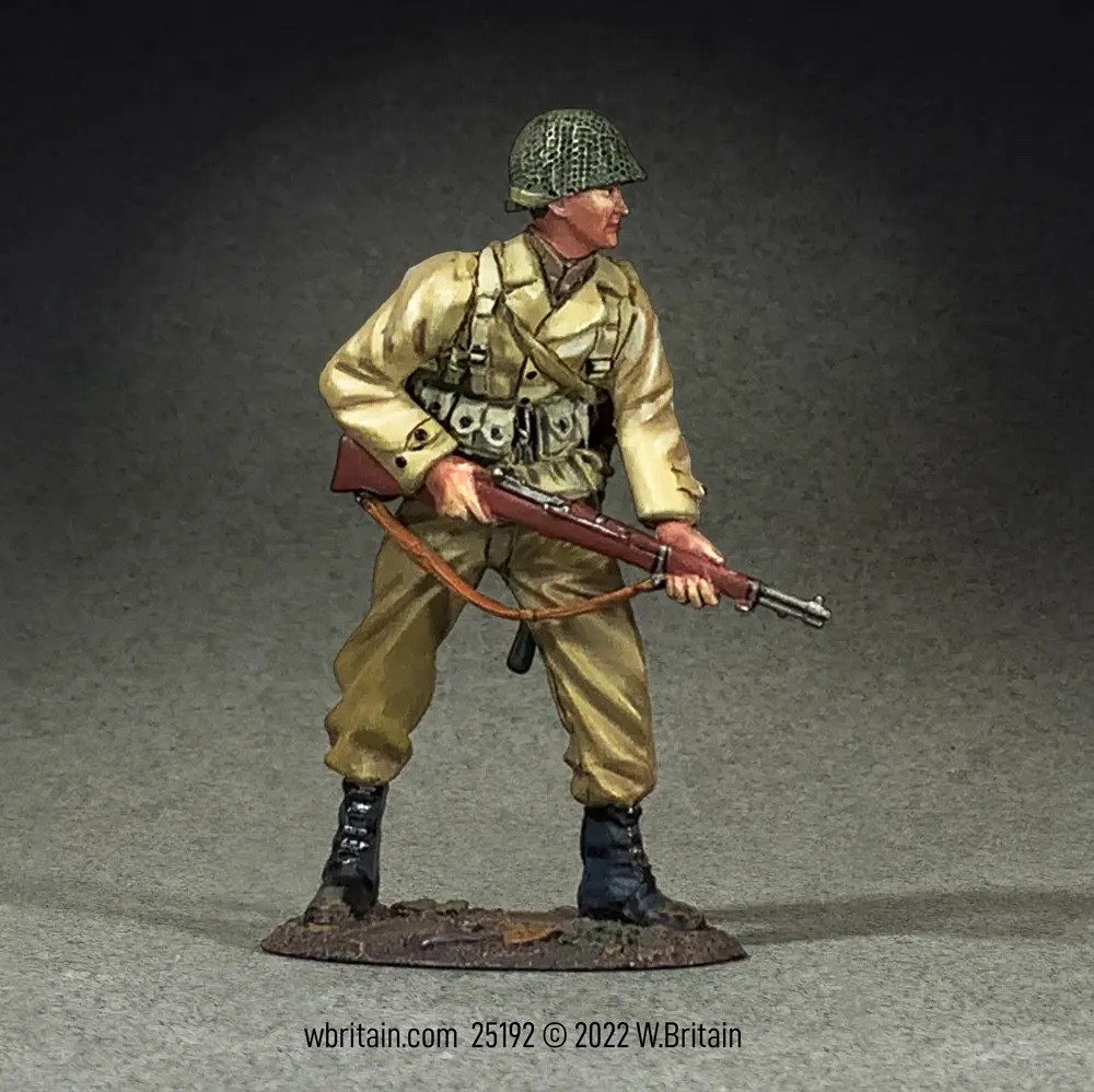 W Britain 25192 - U.S. Armored Infantryman With M1 Garand, Alert, 1943-45