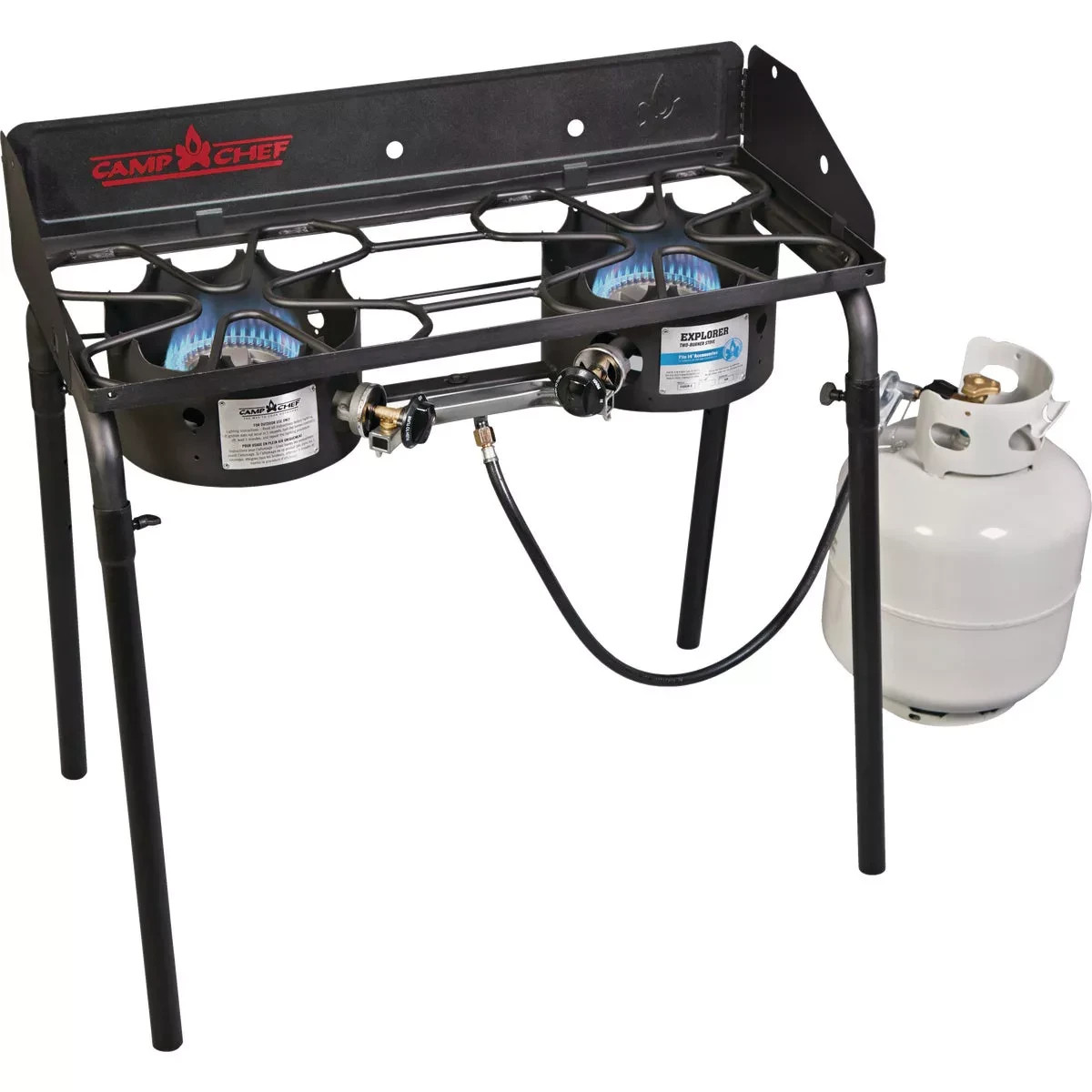 NEW - Camp Chef Explorer 2-Burner 60,000 BTU LP Gas Outdoor Cooking Stove NEW - Camp Chef Explorer 2-Burner 60,000 BTU LP Gas Outdoor Cooking Stove